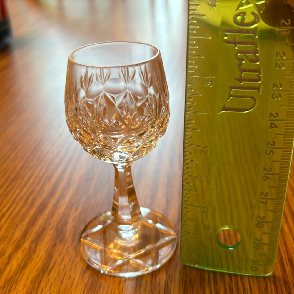 Miniature Crystal Wine Glass 3 1/2” Tall